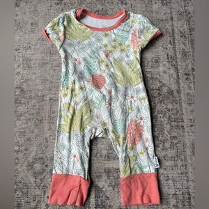 The Simple Seed Prickly Petals Short Long Romper 0-3 Months